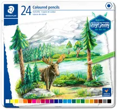 STAEDTLER Crayon couleur Design Journey, étui métal de 24