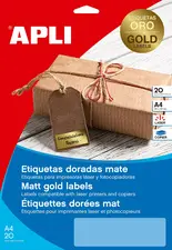 APLI Etiquette, métallisé, 63,5 x 29,6 mm, or