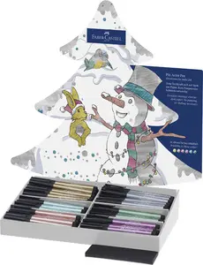 FABER-CASTELL Feutre PITT artist pen, présentoir de 90