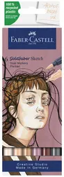 FABER-CASTELL Marqueur Sketch GOLDFABER, étui de 6 Portrait