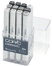 COPIC Marqueur classic, set de 12 "TG", tons de gris toner