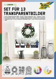 folia Kit de décoration pour fenêtre "Hiver", 250 x 350 mm