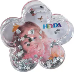 HEYDA Boule à neige "Fleur scintillante
