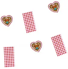 PAPSTAR Guirlande de drapeaux "Chalet", rouge / blanc