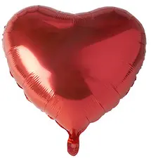 PAPSTAR Ballon en film "Coeur", diamètre: 450 mm, rouge