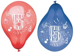 PAPSTAR Ballon de baudruche "8", rond, assorti