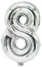 PAPSTAR Ballon en film "Chiffres", chiffre: 8, argent