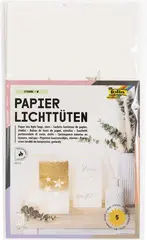 folia Sachet de papier photophore "étoiles", grand, papier