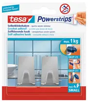 tesa Powerstrips Crochet adhésif SMALL, métal, rectangulaire