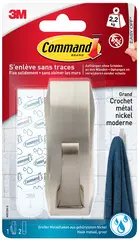 3M Command Crochet en métal "Modern", taille: L, argent