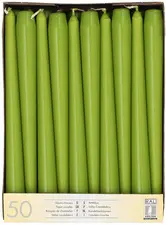 STARPAK Bougie de chandelier, 22 mm, pack de 50, vert olive