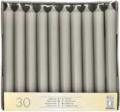 STARPAK Bougie de table, 21 mm, pack de 30, gris