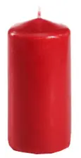 PAPSTAR Bougie cylindrique, diamètre: 50 mm, rouge