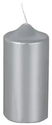 PAPSTAR Bougie cylindrique de Noel, argent
