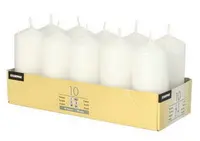 STARPAK Bougie cylindrique, diamètre: 40 mm, blanc