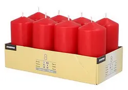 STARPAK Bougie cylindrique, diamètre: 50 mm, rouge