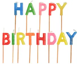 PAPSTAR Bougie pour gâteau d'anniversaire "Happy Birthday