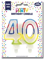 Clairefontaine Bougie nombre "Pailletée", numéro 40