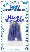 Clairefontaine Bougie d'anniversaire Happy Birthday, bleu