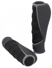 FISCHER Poignées de guidon pour vélo "Trio", gris/noir