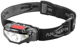 ANSMANN Lampe frontale LED, HD70B, 65 lumens, IP44, noir