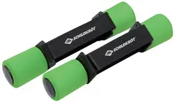 SCHILDKRÖT Haltères Soft, set de 0,5 kg, noir/vert