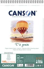 CANSON Album spiralé de papier dessin "C" à grain, A3