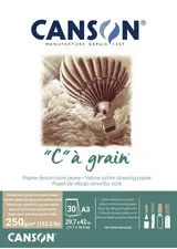 CANSON Bloc papier dessin "C" à grain Couleur, gris chiné