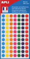 APLI Pastille de signalisation, diamètre: 8 mm, assorti