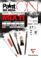 Clairefontaine Bloc papier dessin Paint'ON MIX11, A5