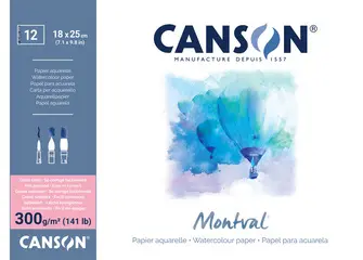 CANSON Bloc papier aquarelle "Montval", A3, 300 g/m2