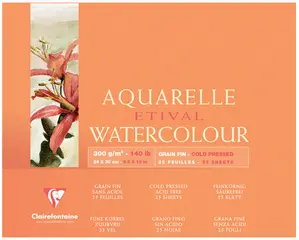 Clairefontaine Bloc de dessin Aquarelle ETIVAL, 180 x 240 mm