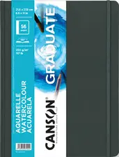 CANSON Carnet à croquis GRADUATE Aquarelle, noir