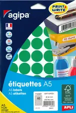 agipa Pastille de couleur, diamètre: 24 mm, rond, noir