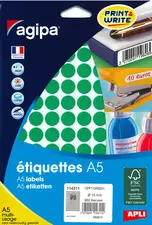 agipa Pastille de couleur, diamètre: 15 mm, rond, vert