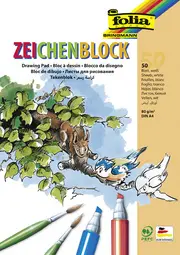 folia Bloc à dessin, 80 g/m2, A4, 50 feuilles
