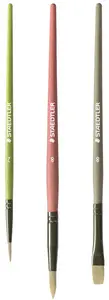STAEDTLER Set pinceaux à poils synthétiques Noris, 3 pièces