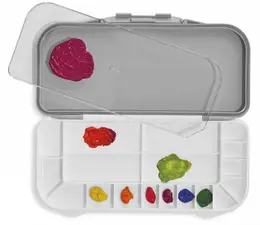 deflecto Palette avec couvercle, gris / blanc