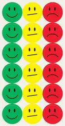 sigel Pastille de présentation Smiley, papier, assorti