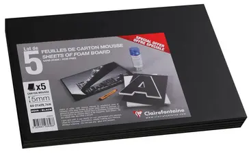 Clairefontaine Carton mousse, 297 x 420 mm (A3), 3 mm, noir