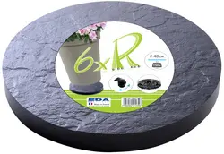 EDA Support à roulettes pour pot, 6 roulettes, aspect pierre