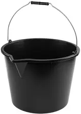 Bradas Seau avec bec verseur, 20 litres, PP, noir