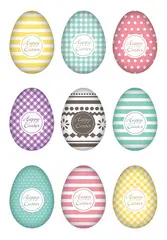 HERMA Sticker de Pâques TREND "set d'oeufs colorés