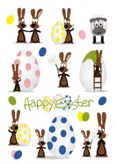 HERMA Stickers de Pâques CLASSIC "Fête des lapins