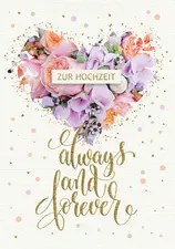 CACTUS Hochzeitskarte "Always and forever
