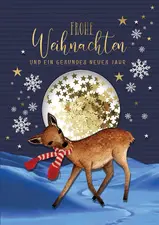 CACTUS Weihnachtskarte "Reh