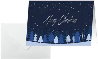 sigel Carte de Noël "Snowflake Serenity", A6 paysage (A5)