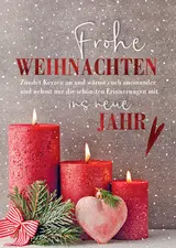 CACTUS Weihnachtskarte "Rote Kerzen