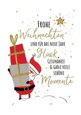 CACTUS Weihnachtskarte "Geschenke Weihnachtsmann