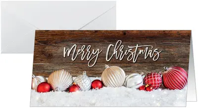 sigel Carte de Noël "Red and white Christmas with dark wood